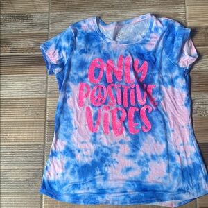 Justice Blue and Pink Tie-Dye Short Sleeve Tee